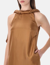 Loulou Susan silk twill twisted collar dress -  | Spazio Pritelli