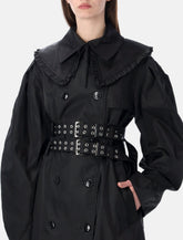 Ganni nylon duchesse double-breasted trench -  | Spazio Pritelli