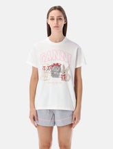 Ganni white Animal graphic t-shirt -  | Spazio Pritelli
