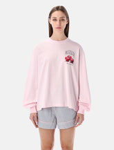 Ganni pink Cherry long-sleeve t-shirt -  | Spazio Pritelli