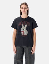 Ganni faded black Bunny graphic t-shirt -  | Spazio Pritelli