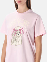 Ganni pink Poodle graphic t-shirt -  | Spazio Pritelli