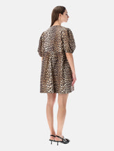 Ganni Leopard tie string mini dress -  | Spazio Pritelli