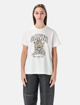 Ganni white Leopard graphic t-shirt -  | Spazio Pritelli