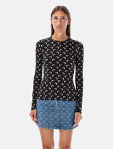 Marine Serre Moon round neck second skin top -  | Spazio Pritelli