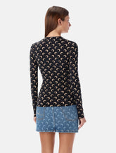 Marine Serre Moon round neck second skin top -  | Spazio Pritelli