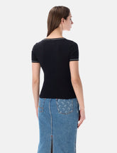 Marine Serre light ribbed squareneck T-shirt -  | Spazio Pritelli