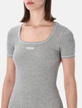 Marine Serre light ribbed squareneck T-shirt -  | Spazio Pritelli