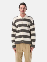 Ami Paris Ami De Coeur striped cotton cardigan -  | Spazio Pritelli