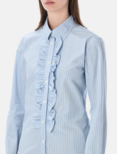Ami Paris camicia in cotone con rouches -  | Spazio Pritelli