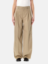 Ami Paris low waist wide leg cotton trousers -  | Spazio Pritelli