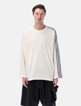 Y-3 raw edge long sleeve white t-shirt -  | Spazio Pritelli