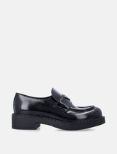 Prada Chocolate brushed leather loafers -  | Spazio Pritelli