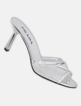 Prada silver mesh and metallic leather mules -  | Spazio Pritelli