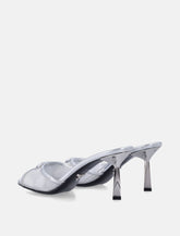 Prada silver mesh and metallic leather mules -  | Spazio Pritelli