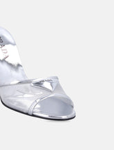 Prada silver mesh and metallic leather mules -  | Spazio Pritelli