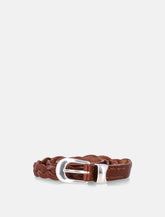 Our Legacy cognac leather braided belt -  | Spazio Pritelli
