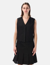 Our Legacy soot black linen blend waistcoat -  | Spazio Pritelli