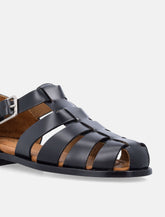 Sebago black leather Gurkha Tale sandals -  | Spazio Pritelli