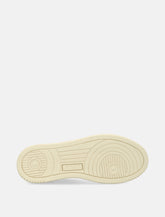 Autry Medalist leather and suese low woman's sneakers - white silver -  | Spazio Pritelli