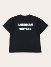 American Vintage Kids Fizvalley black logo t-shirt -  | Spazio Pritelli