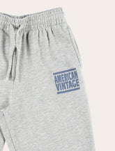 American Vintage Zofbay grey cotton kids joggers -  | Spazio Pritelli