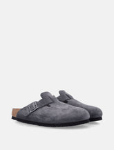 Birkenstock Boston grey suede mule -  | Spazio Pritelli