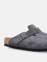 Birkenstock Boston grey suede mule -  | Spazio Pritelli