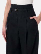 Fendi black Grain de Poudre wool pants -  | Spazio Pritelli