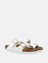 Birkenstock Arizona Birko-Flor patent woman's sandals white -  | Spazio Pritelli