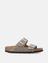 Sandali Birkenstock Arizona Rivet in pelle taupe scamosciata -  | Spazio Pritelli