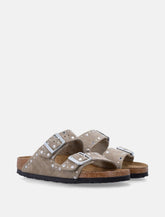 Sandali Birkenstock Arizona Rivet in pelle taupe scamosciata -  | Spazio Pritelli