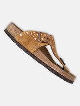 Sandalo Birkenstock Gizeh Rivet mink in camoscio -  | Spazio Pritelli