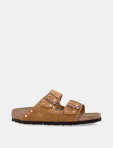 Sandalo Birkenstock Arizona Rivet in camoscio mink -  | Spazio Pritelli