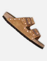 Sandalo Birkenstock Arizona Rivet in camoscio mink -  | Spazio Pritelli