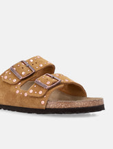 Sandalo Birkenstock Arizona Rivet in camoscio mink -  | Spazio Pritelli