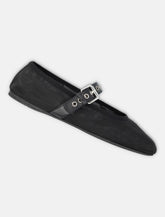 Ballerine in Tessuto mesh Nero con Fibbia di Miu Miu -  | Spazio Pritelli