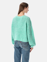 American Vintage Niby cropped mint mohair cardigan -  | Spazio Pritelli
