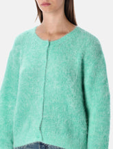 American Vintage Niby cropped mint mohair cardigan -  | Spazio Pritelli