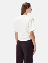 Magda Butrym knotted ribbed white t-shirt -  | Spazio Pritelli