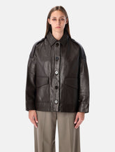 Sessùn Harriboyd short lamb leather jacket -  | Spazio Pritelli