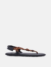 Miu Miu Riviere cord and leather thong sandals -  | Spazio Pritelli
