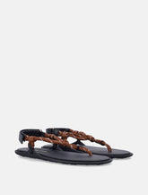 Miu Miu Riviere cord and leather thong sandals -  | Spazio Pritelli