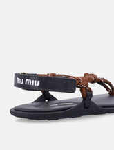 Miu Miu Riviere cord and leather thong sandals -  | Spazio Pritelli