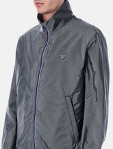 Prada grey technical nylon bomber jacket -  | Spazio Pritelli