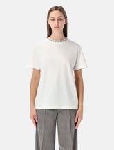 Golden Goose white crystal-detail t-shirt -  | Spazio Pritelli