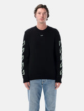 Off-White Diagonal Outline crewneck knit sweater -  | Spazio Pritelli