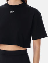 Off-White black cropped tee -  | Spazio Pritelli