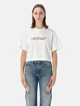 Off-White Flower cropped t-shirt -  | Spazio Pritelli