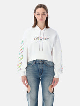 Off-White Flower cropped hoodie -  | Spazio Pritelli
